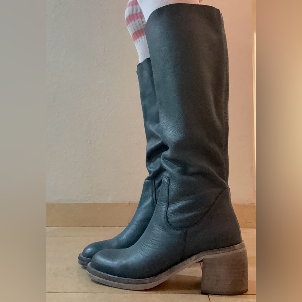 Women's Blue Leather Free People Boots